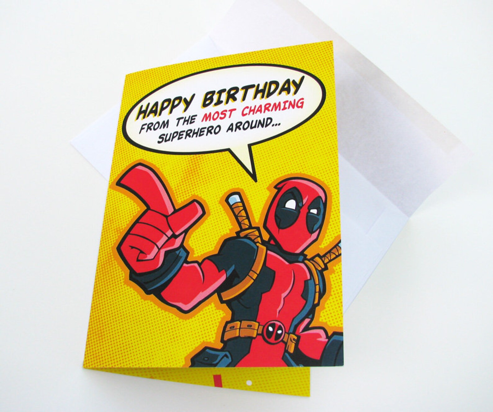 Deadpool Birthday Card Marvel Comics Professional Quality | Etsy
