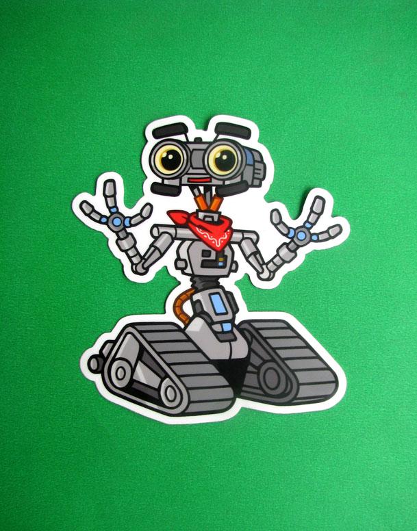 Johnny 5 Rabbit Johnny Five Vinyl Sticker - Short Circuit CUTE Anime Style Movie Die ...
