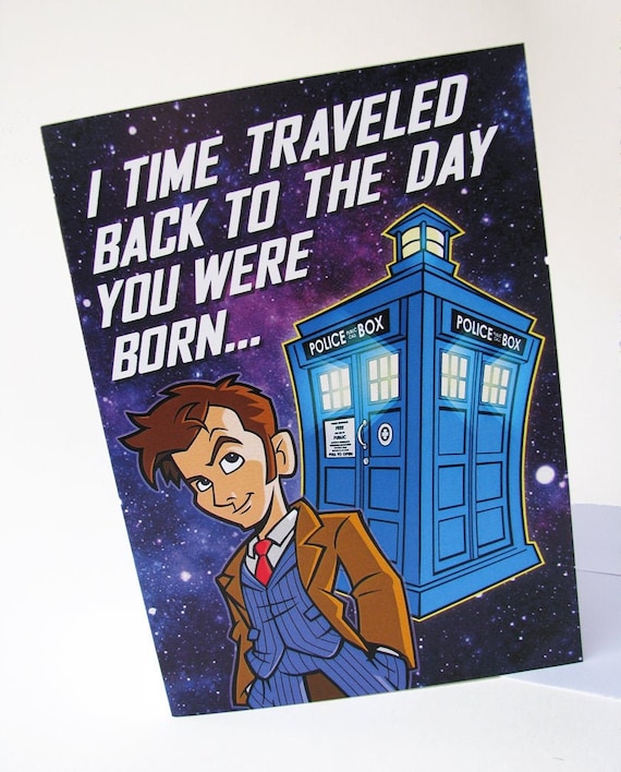 Doctor Who Birthday Card 5 X 7 Featuring 10th Doctor - Etsy