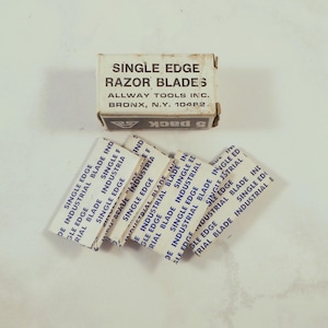 Vintage Single Edge Razor Blades New Old Stock Still In Original Packaging - For Your Vintage Single Edge Shaving Razors Such as GEM