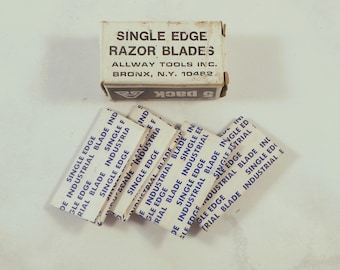 Vintage Single Edge Razor Blades New Old Stock Still In Original Packaging - For Your Vintage Single Edge Shaving Razors Such as GEM