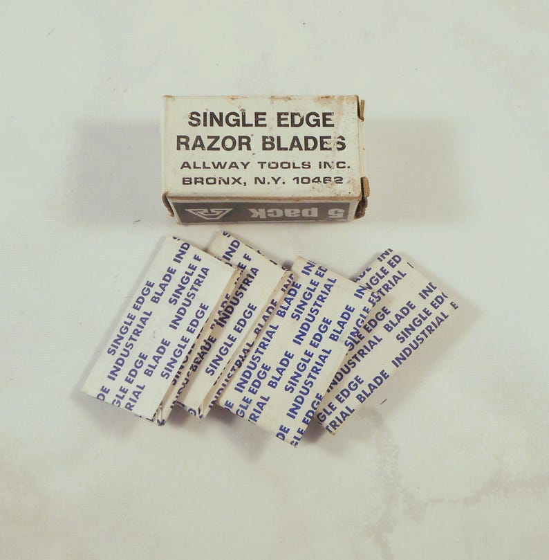 Individual Razorblade Vintage Single Edge Razor Blades New Old Stock Still in Original ...