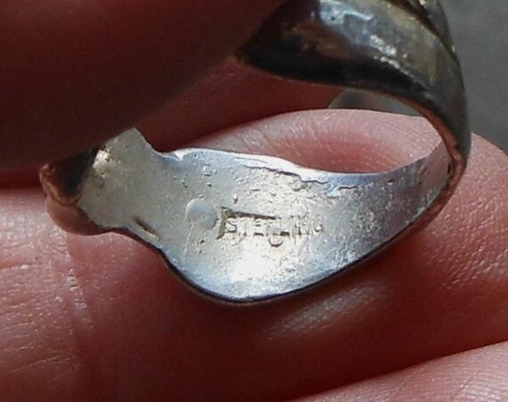Handmade Unique Sterling Silver Ring Showing Two … - image 8