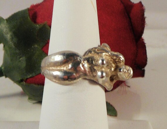 Handmade Unique Sterling Silver Ring Showing Two … - image 3