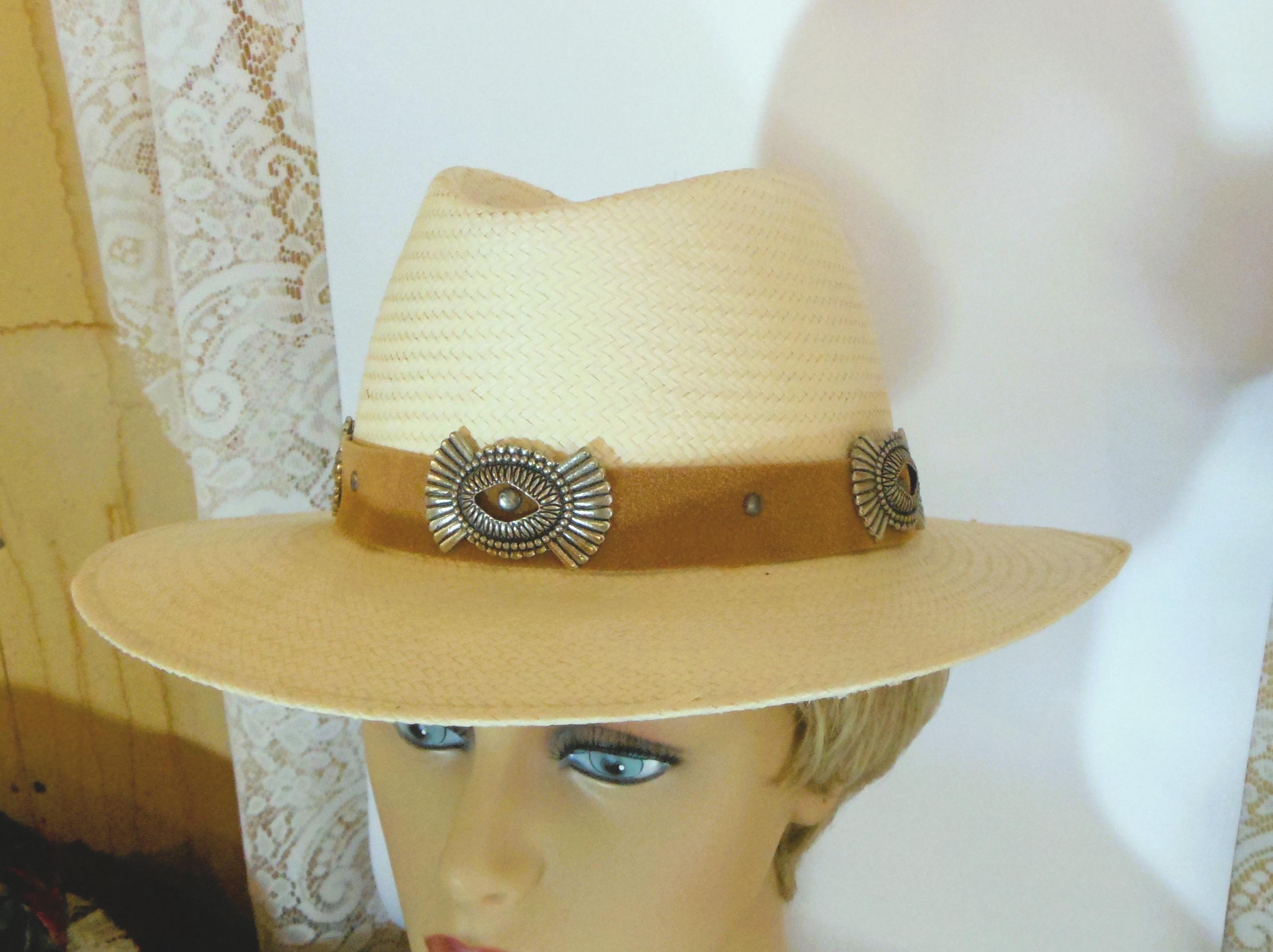 Scala Woman\'s Western Style Summer Festival  Concho Style Straw Hat Scala Women main image 4