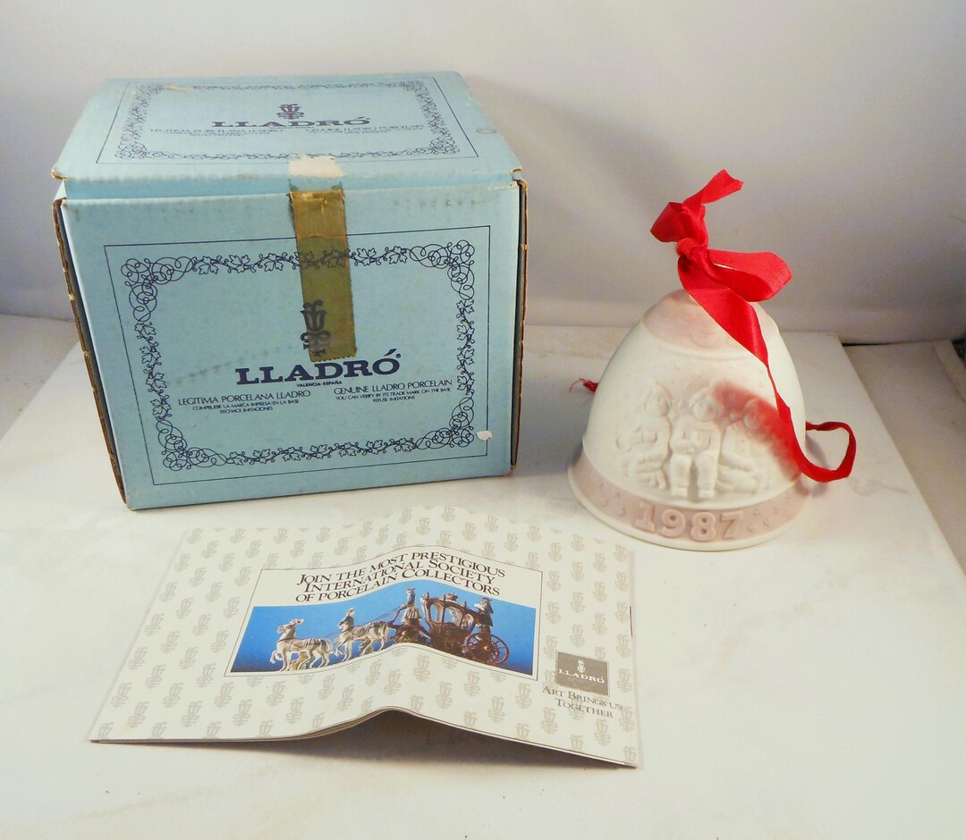 LLADRO1997/2004/2005/2006/2008/クリスマスベル５点 Lladro Porcelain Christmas Bell for 1987 in Original Box With
