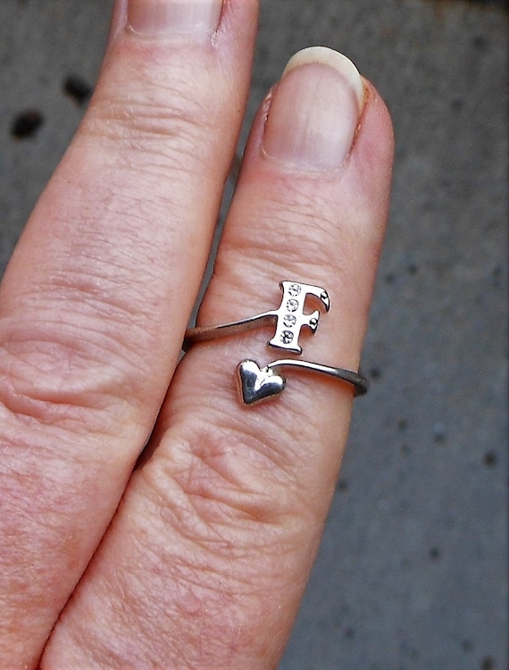 Sterling Silver Initial Rings - Your Choice of "S… - image 3