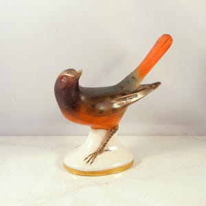 Vintage 1950er Goebel Gartenrotschwanz Vogel Figurine Full Bee Stempel auf der Unterseite TMK-2 - Tolles Sammlerstück