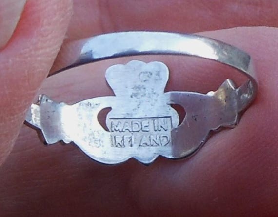 Sterling Silver Claddagh Ring Made in Ireland Siz… - image 7