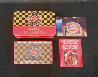 NASCAR Winston Cup Series 25th Anniversary Champions 50 Book Matches in Tin With Original Inserts - Unused, Never Opened, New Old Stock