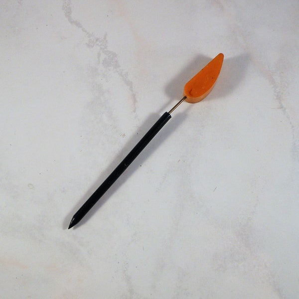 Vintage Hair Stick With Interesting Celluloid Tip - Early 1900's  - Free Shipping Within the USA