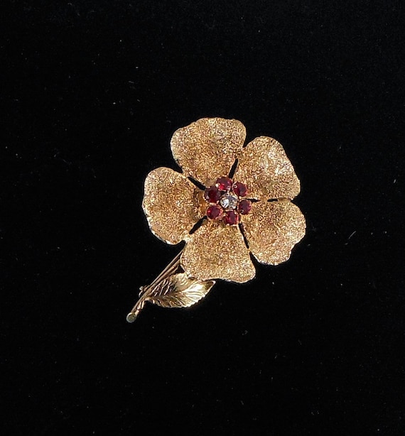 Vintage Danecraft Sterling Flower Brooch or Pin - 