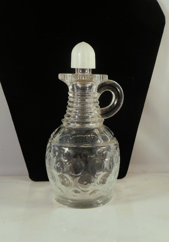 Pressed Glass Perfume Bottle With Plastic Top - Pr