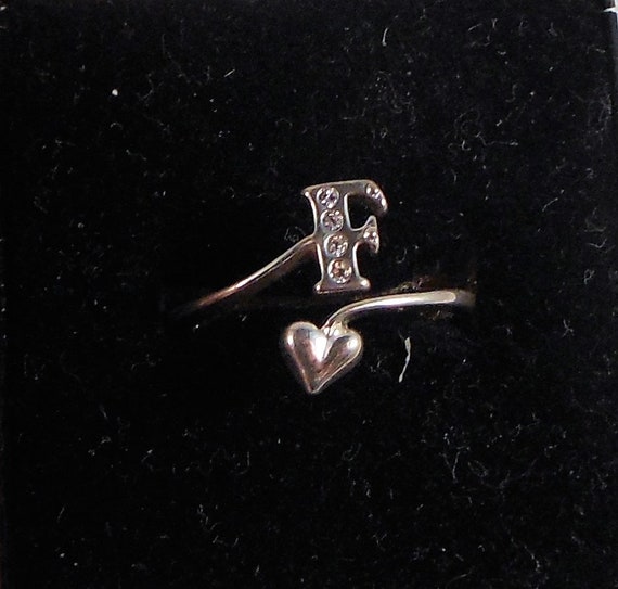 Sterling Silver Initial Rings - Your Choice of "S… - image 2