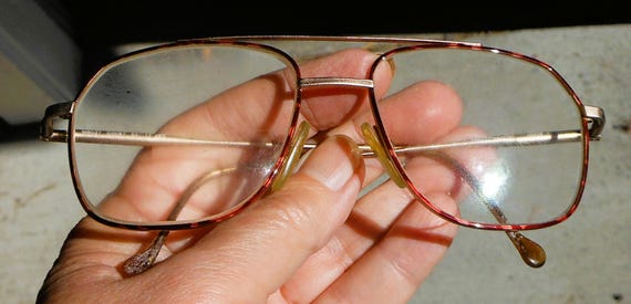 Eyeglass Frames Aviators With Tortoiseshell & Gol… - image 2