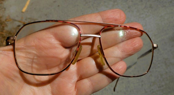 Eyeglass Frames Aviators With Tortoiseshell & Gol… - image 3