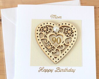 90th Birthday card, 90th birthday gift, 90th birthday mum, mom, mam, nan, grandma, grandmommy, great grandma, grandad, granny, nanny, gran