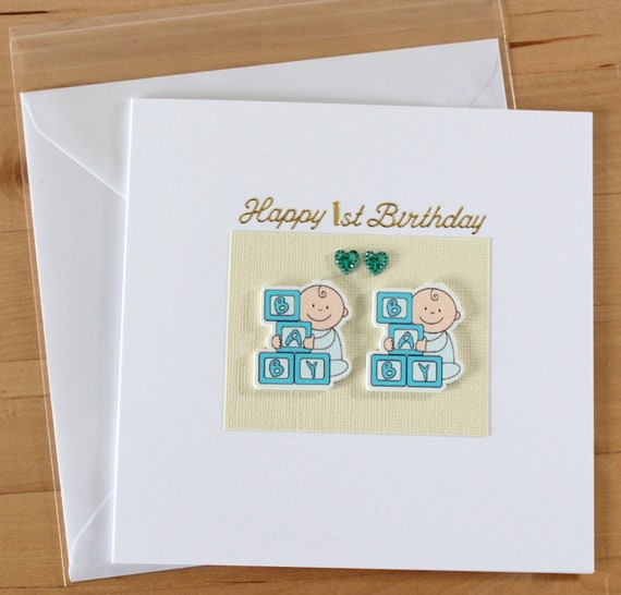 twin first birthday card twin first birthday gifts twins etsy