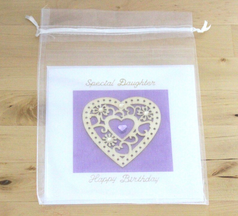 Luxury unique daughter birthday card Special Daughter Birthday Card gift Daughter Birthday Card Wooden Heart Daughter Birthday Card gift
