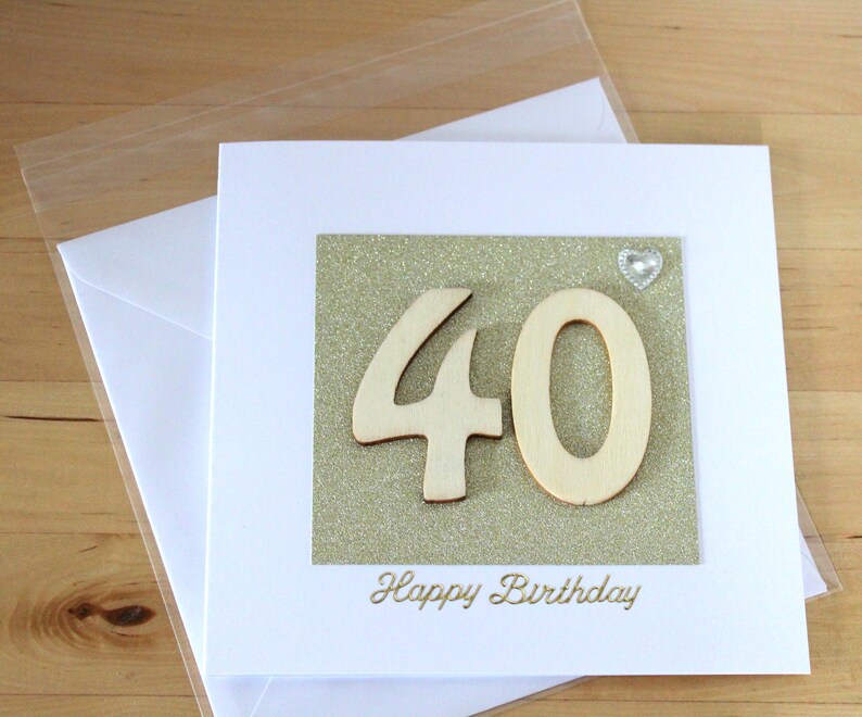 Age Birthday Card gift Wooden birthday card 50th 60th 70th 80th 90th Birthday Card gift for woman Age Birthday Card gift