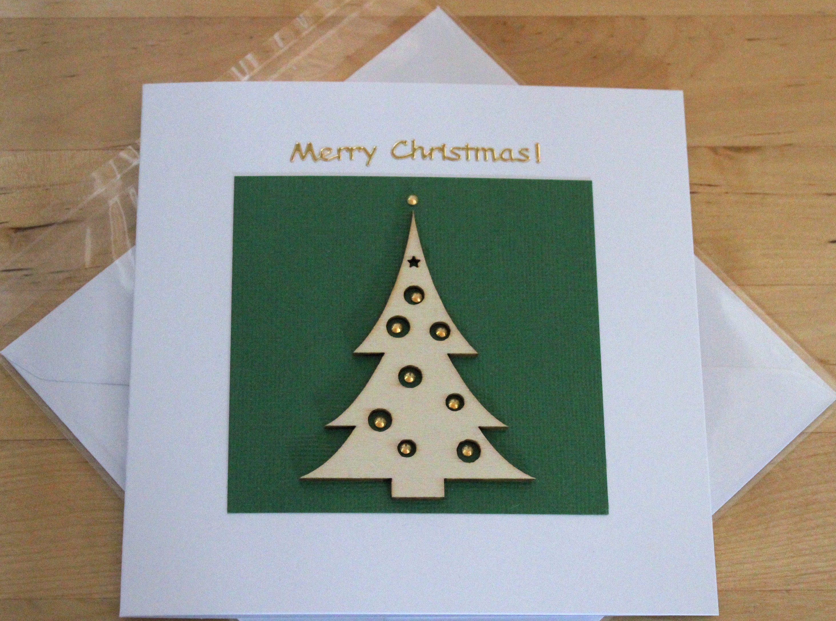 Unique Christmas Card Handmade Wooden Christmas Card Etsy UK