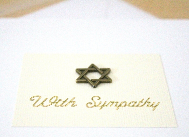Jewish Sympathy Card Star Of David Sympathy Jewish Memorial Etsy