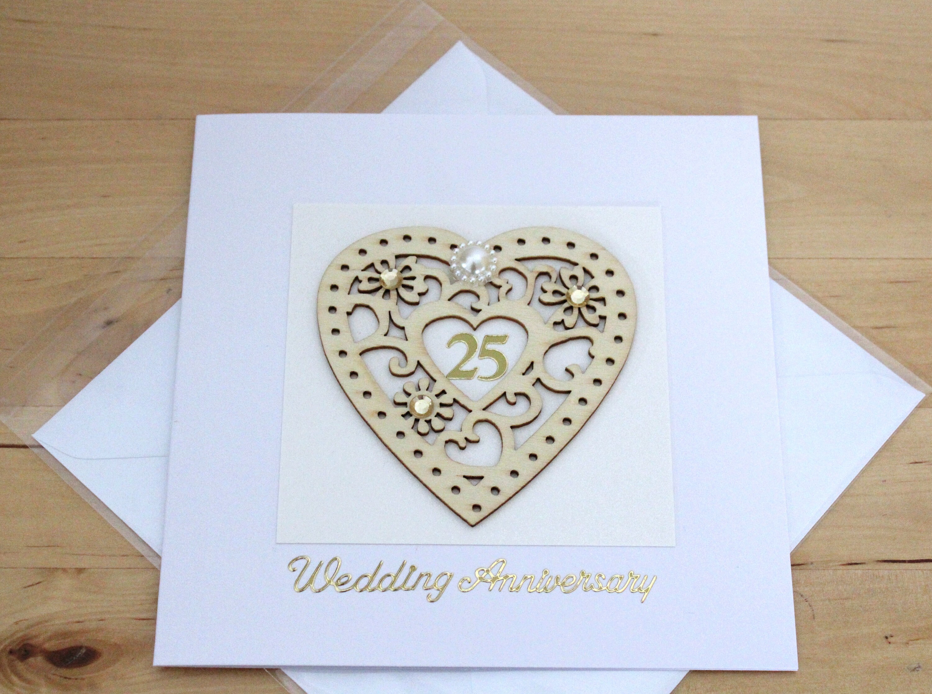 25th Silver Wedding Anniversary Card gift for husband wife Etsy