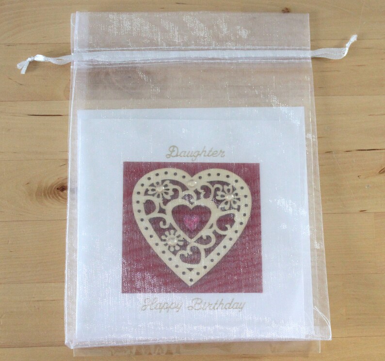 Luxury unique daughter birthday card Special Daughter Birthday Card gift Daughter Birthday Card Wooden Heart Daughter Birthday Card gift