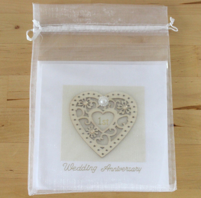 Wooden Anniversary Card gift Anniversary gift wife First 1st Anniversary card gift for husband wife couple Wooden Anniversary card gift