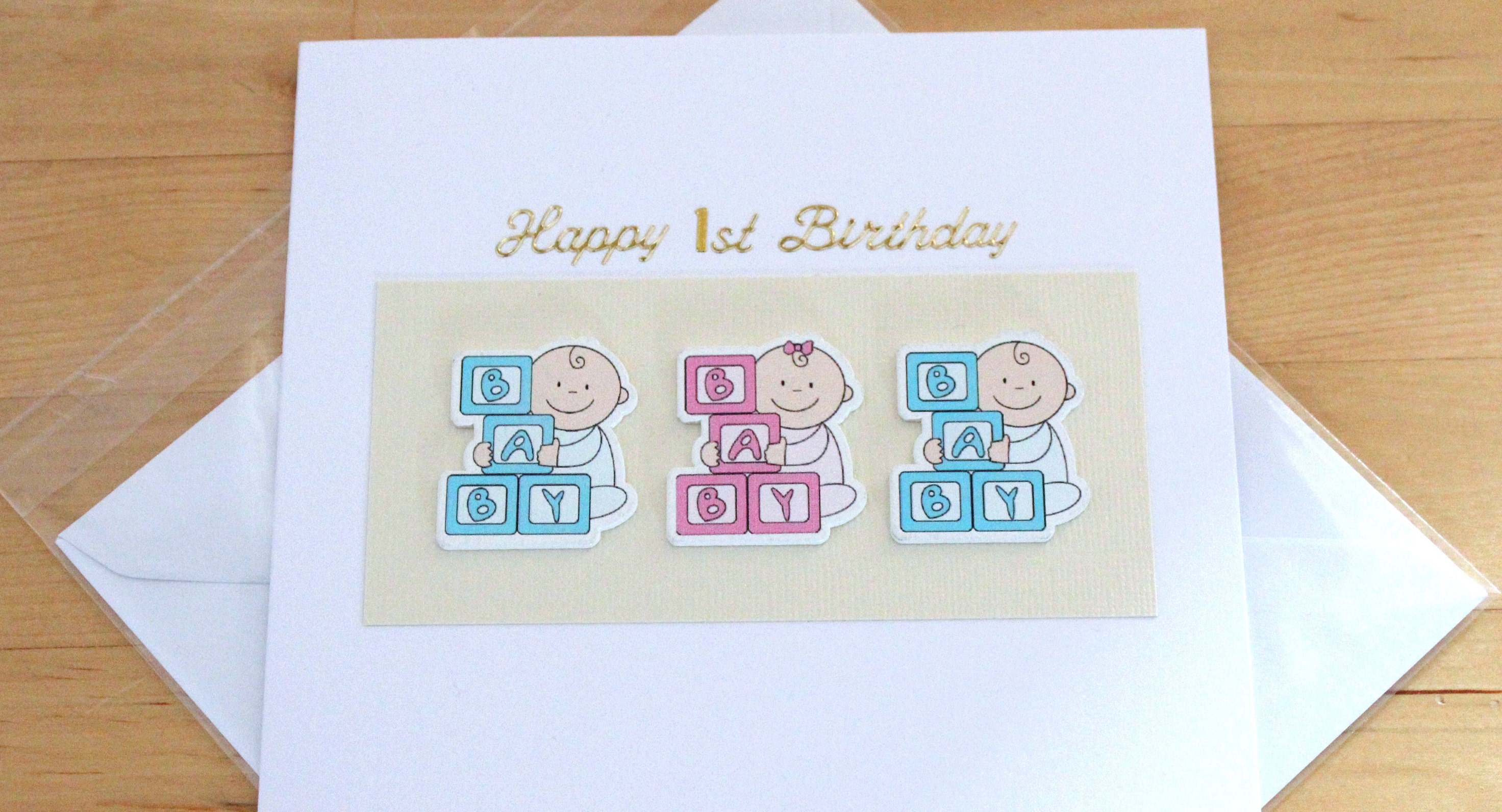 Triplet's First 1st Birthday Card Gift, Unique Triplet Birthday Card Gift,  Triplet 2nd Birthday Card Gift -  Australia