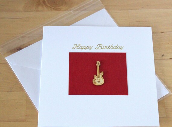 PERSONALISED ELECTRIC GUITAR MUSIC BIRTHDAY FATHERS DAY ANY OCCASION CARD Insert