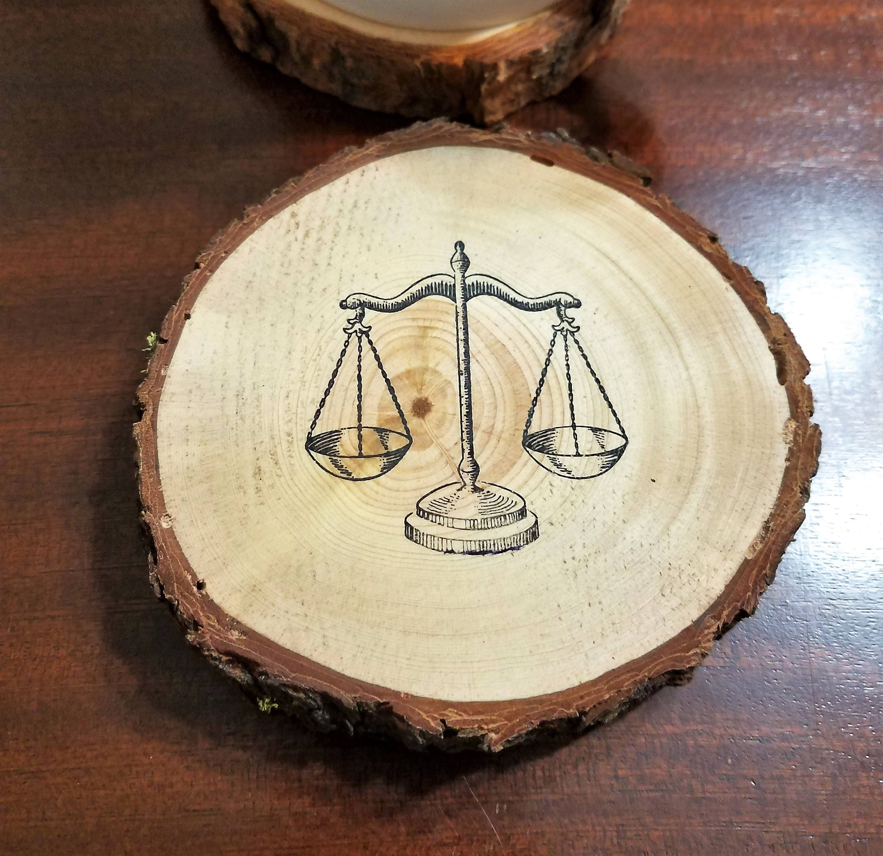 Wooden Coasters Made From Reclaimed Tobacco Sticks- Set of Four