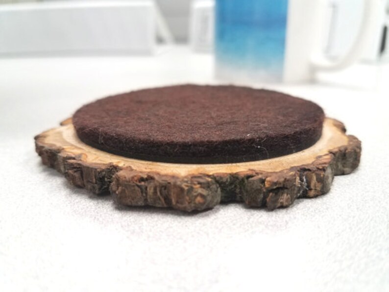 Rustic Pig Dual Purpose Whiteboard Eraser Office Coaster American Made American Reclaimed Wood Slice