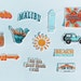 summer vibes waterproof sticker pack / beachy stickers, Vsco stickers, MacBook decal, aesthetic sticker pack, best friend gift, Hydro flask 
