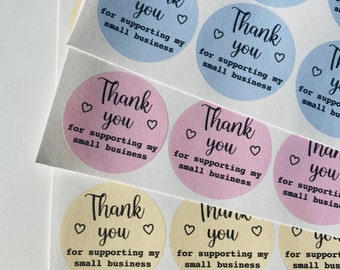 thank you circular packaging stickers *12 per sheet* / small business packaging, cute packaging, packaging sticker, affordable packaging