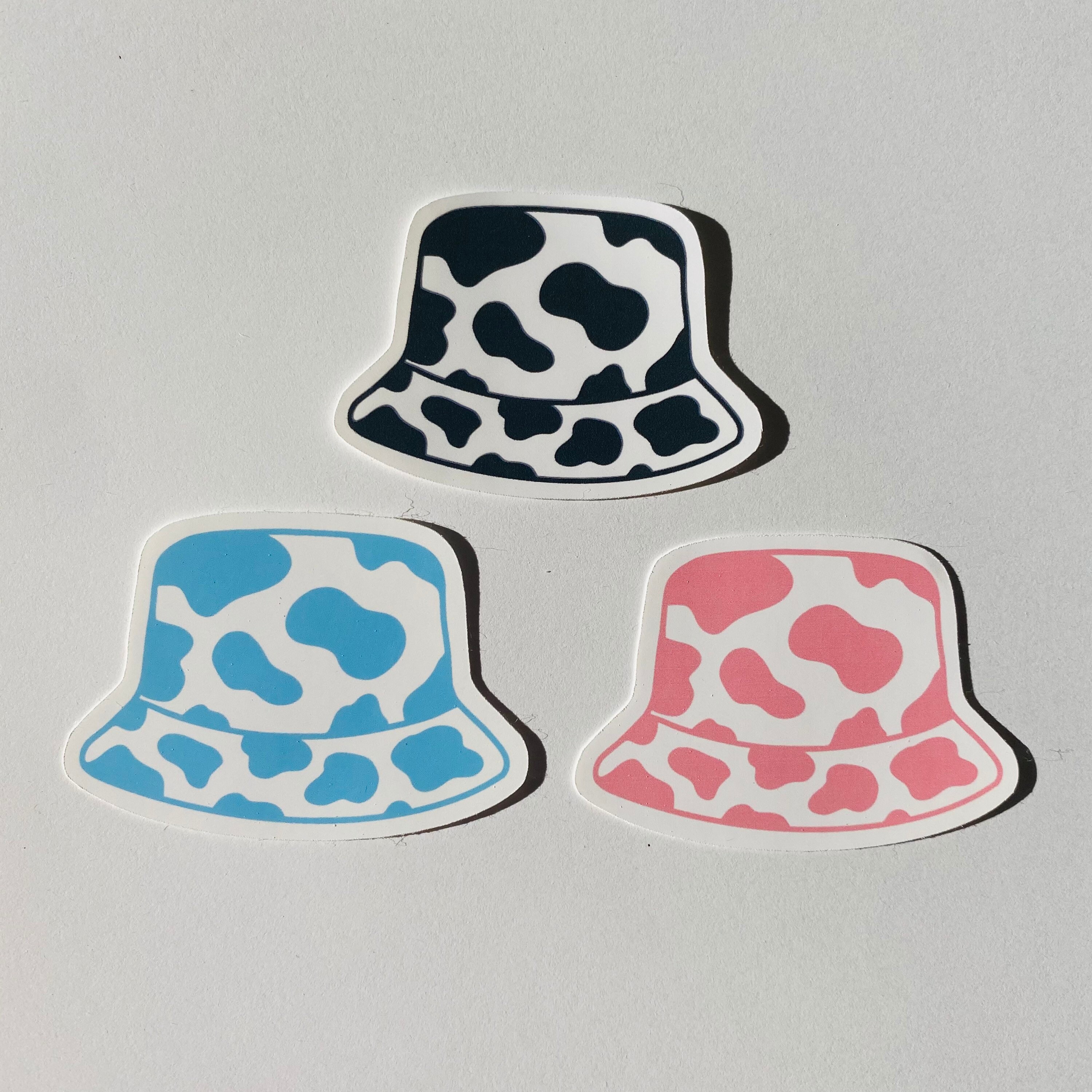 cow print bucket hat waterproof aesthetic sticker vsco etsy