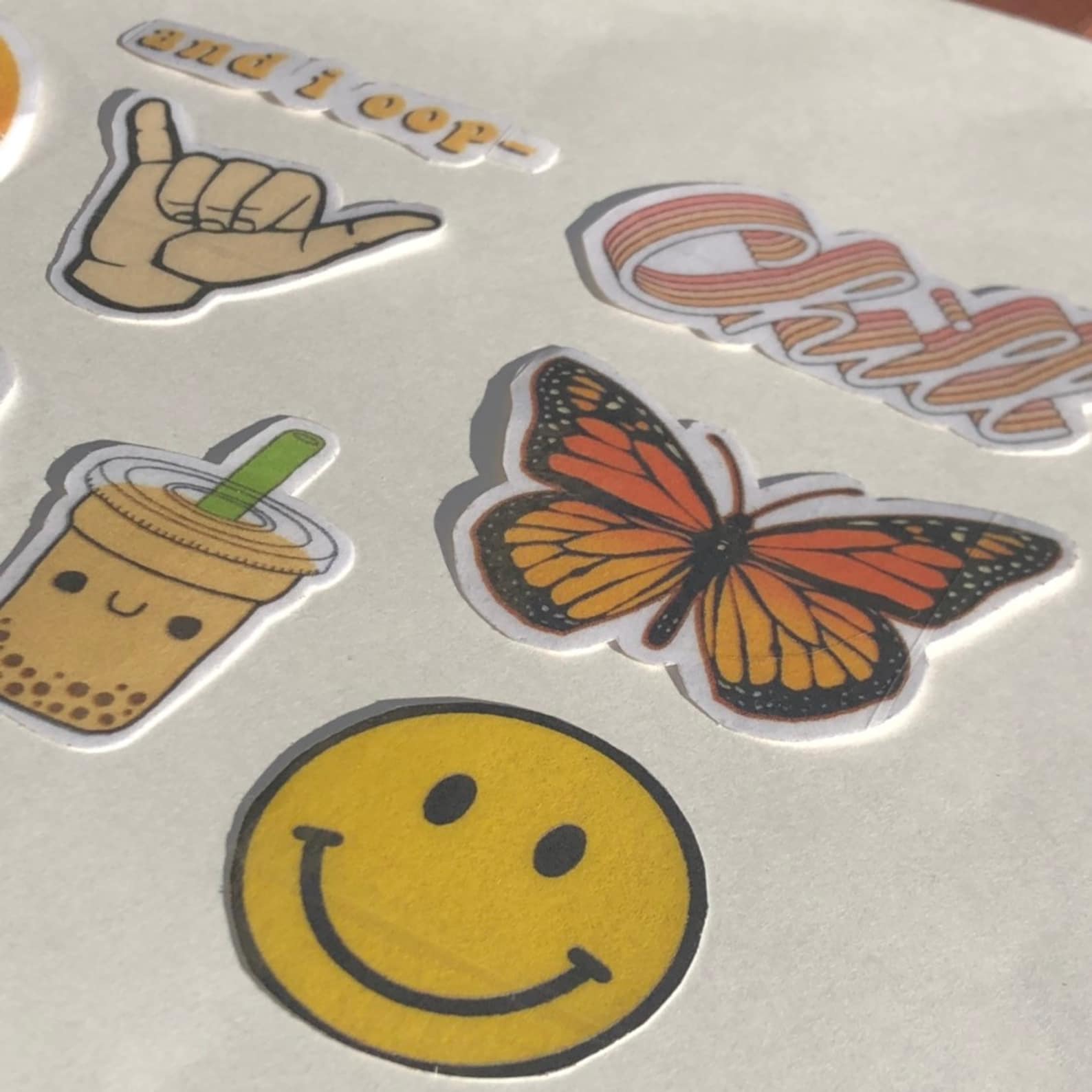 Orange Aesthetic Waterproof Stickers / Laptop Decal Vinyl Etsy