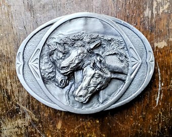 Vintage Horse Belt Buckle