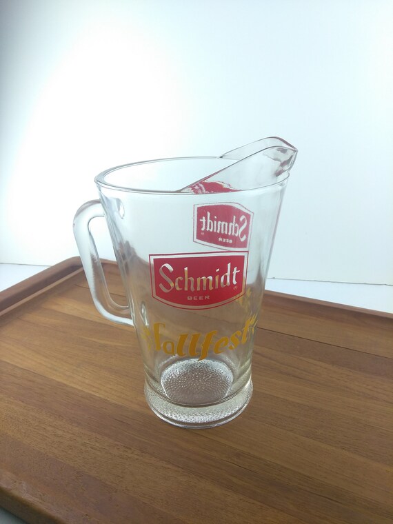 Vintage Schmidt Beer Pitcher Fallfest Etsy