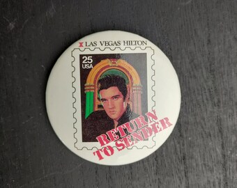 Vintage Elvis Button New Old Stock