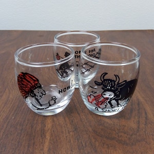 Vintage Novelty Shot Glasses