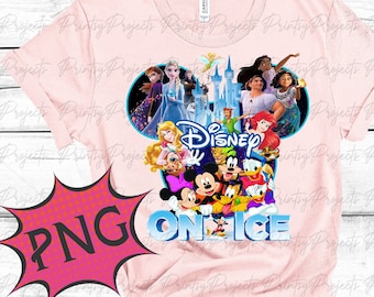 On Ice Descarga digital PNG para sublimación o HTV Dibujos animados