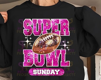 Diseño de lentejuelas falsas del domingo del Super Bowl PNG