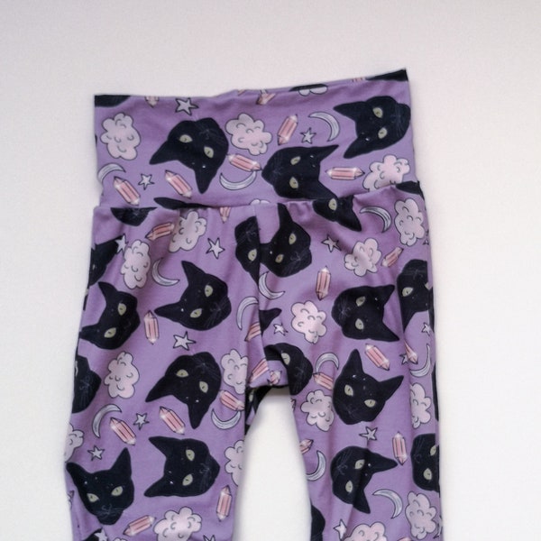 Black cats pants, kids slim pants, toddler pants