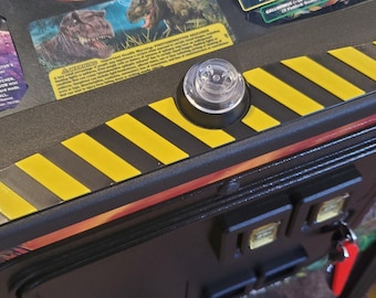 Jurassic Park Pinball Caution Tape Lockdown Bar Accent & 3 Flipper Covers