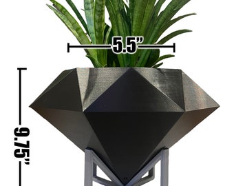Diamond Deco Planter/Vase/Pot. Choose your Colors. Small and Medium Plants. Includes Stand. Mix and Match Colors to Suite your Style!