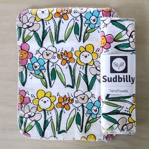 Flores Cantantes / Toalhas de Papel Reutilizáveis – Toalhas de Cozinha Ecológicas – Toalhas de Papel Flanela – Guardanapos Reutilizáveis Zero Waste – Toalha de Pano