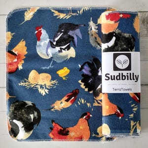 Chick's / Toalhas de papel reutilizáveis – Toalhas de cozinha ecológicas – Toalhas de papel flanela – Guardanapos reutilizáveis com desperdício zero – Rolo de toalhas de pano