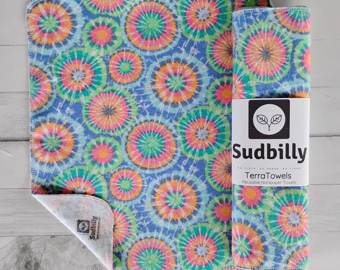 Featured listing image: Tie Dye / Reusable Nonpaper Towels