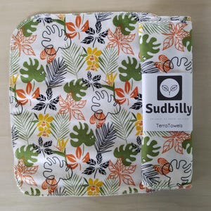 Toalhas de papel reutilizáveis / florais embaladas - Toalhas de cozinha ecológicas - Toalhas de papel de flanela - Guardanapos reutilizáveis com desperdício zero - Toalha de pano